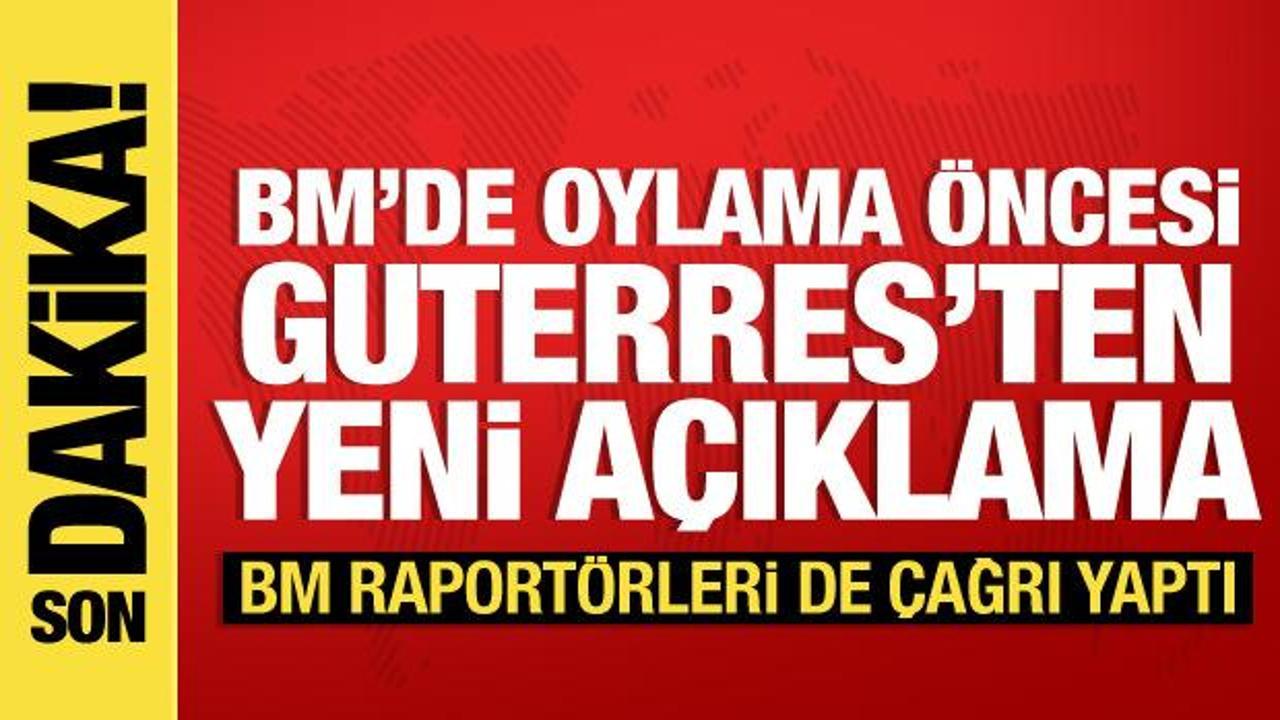 BM Raportörlerinden Gazze çağrısı, Guterres de açıklama yaptı