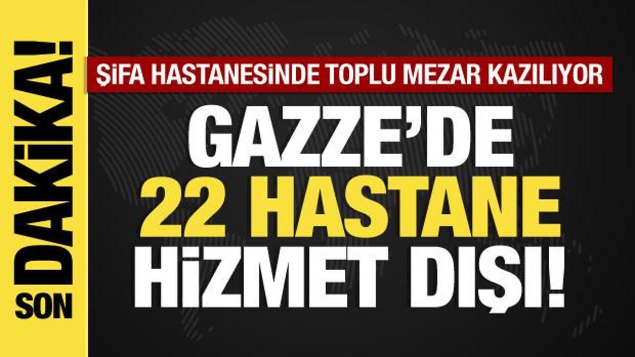 Gazze’de 22 hastane hizmet dışı kaldı